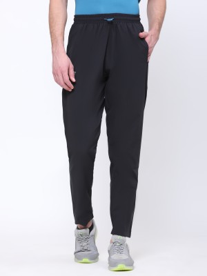 DIDA Self Design Men Black Track Pants