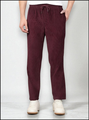 Style Sizzle Solid Men Purple Track Pants
