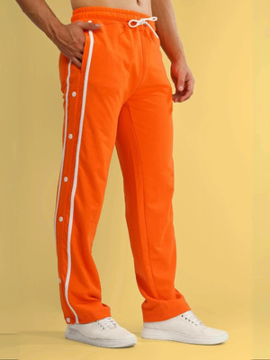 WEARDUDS Self Design Men Orange Track Pants
