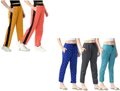 IndiWeaves Printed Women Multicolor Track Pants