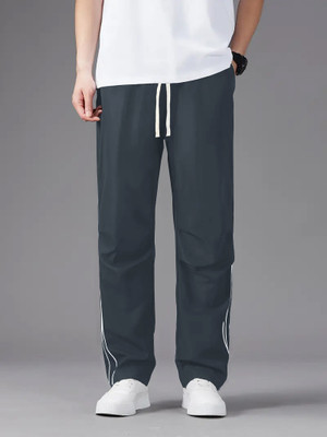 Rajovati Solid Men Grey Track Pants