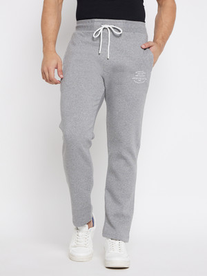 98 Degree North Solid Men Grey Track Pants