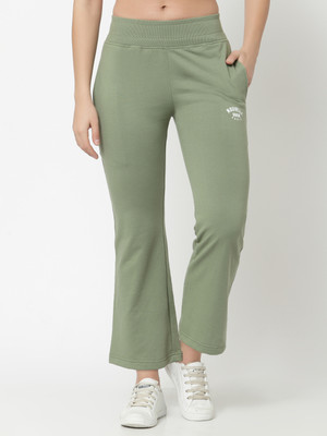 Club York Solid Women Green Track Pants
