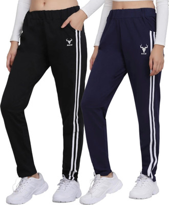 STYOXA Striped Women Black, Dark Blue Track Pants