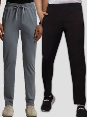 M2kFASHION Solid Men Black Track Pants