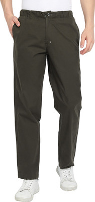 FTX Men Regular Fit Brown Pure Cotton Trousers For Rs. 249 @ 75 %