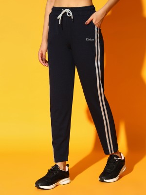 Clothina Solid Women Blue Track Pants