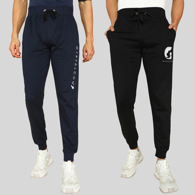 GYRFALCON Graphic Print Men Black, Dark Blue Track Pants