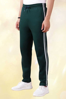 Haya Solid Men Dark Green Track Pants