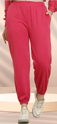 elegance redefined Solid Women Pink Track Pants