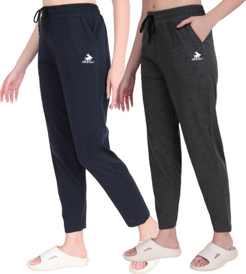 SEAPRINT Solid Women Dark Blue Track Pants