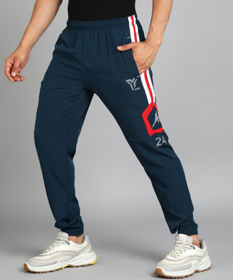 YUNEK Solid, Striped Men Multicolor Track Pants