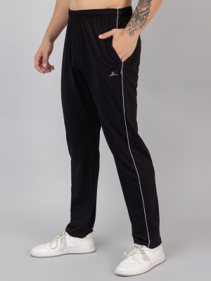 Zeffit Solid Men Black Track Pants