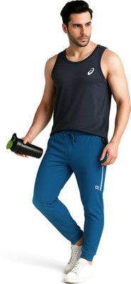 KWINGS Solid Men Blue Track Pants