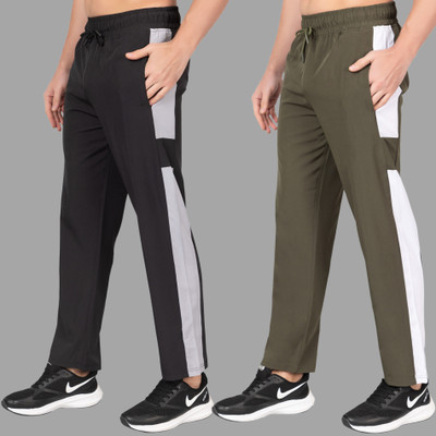 Pyro Spirit Colorblock Men Black, Dark Green Track Pants