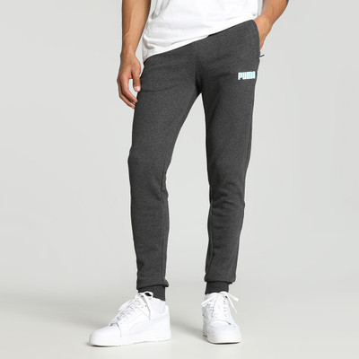 PUMA Solid Men Grey Track Pants