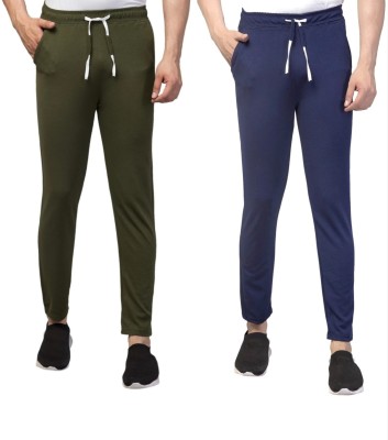 H AND S CLOTHING HOUSE Solid Men Olive, Blue Track Pants