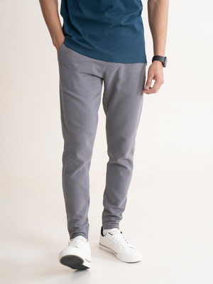 Damensch Solid Men Grey Track Pants
