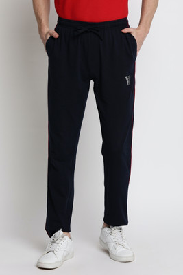 VAN HEUSEN Solid Men Dark Blue Track Pants