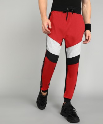 GYRFALCON Printed Men Red Track Pants