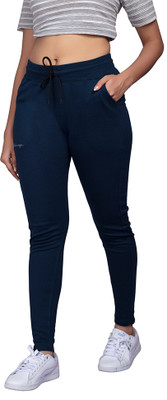 CKLSTORE Solid Women Blue Track Pants