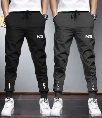 Conway Printed Men Black, Grey Track Pants