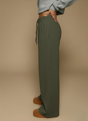 Dockstreet Solid Women Olive Track Pants