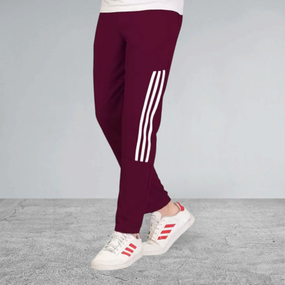 Covett Striped Men Black Track Pants