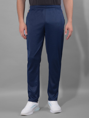 Force NXT Premium Polyster Regular Trackpants, M Solid Men Blue Track Pants