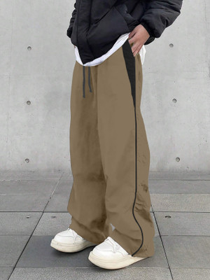 Rajovati Colorblock Men Beige Track Pants