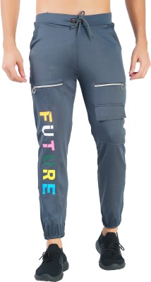 Wild Magic Solid Men Grey Track Pants