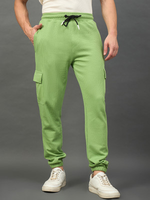 Club York Solid Men Green Track Pants