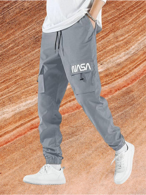 Kesaria Textile Self Design Men Grey Track Pants