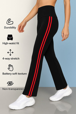 Moshe Striped Women Black, Red Track Pants
