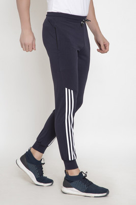 Proxima Striped Men Dark Blue Track Pants