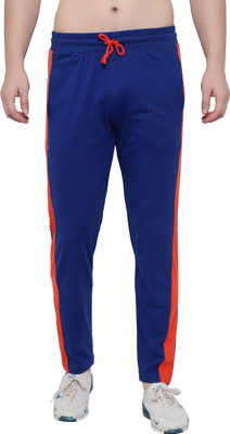 Ayvina Colorblock Men Blue Track Pants