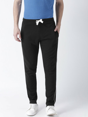 Club York Self Design Men Black Track Pants