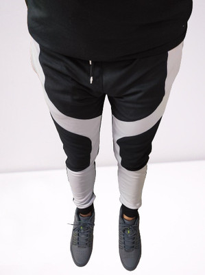 markview Colorblock Men Black Track Pants