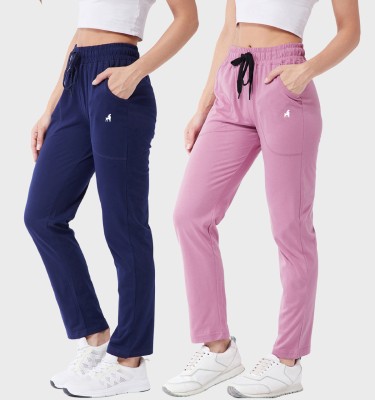 Modeve Solid Women Dark Blue, Pink Track Pants