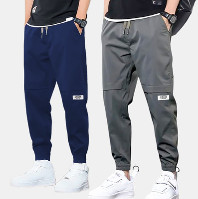 Joggers Park Solid Men Multicolor Track Pants