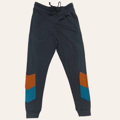 HITERA Colorblock Men Black Track Pants