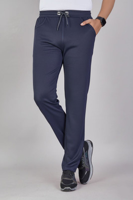 Kaido Solid Men Dark Blue Track Pants