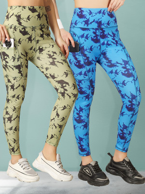 BEYOGINI Solid Women Black, Grey Tights