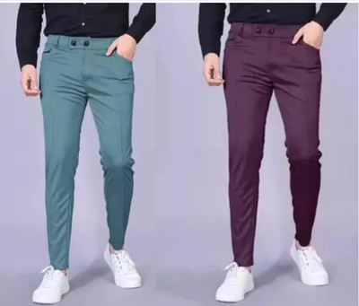 virupkesh Solid Men Blue, Purple Track Pants