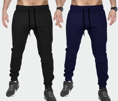 TRIPR Solid Men Blue, Grey Track Pants