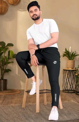 GADHIYA BOUTIQUE Solid Men Black Track Pants