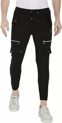 Mindsart GENZ Striped Men Black Track Pants