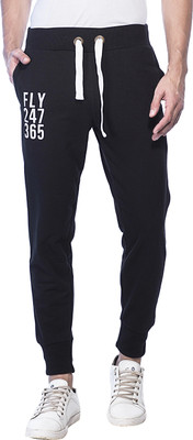 Alan Jones Solid, Printed Men Black Track Pants