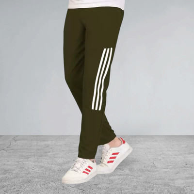 THE SARTHI CREATION Striped Men Green Track Pants