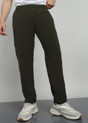 The Zoven Self Design Men Green Track Pants